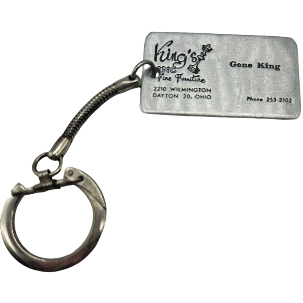 Vintage King's Fine Furniture Metal Keychain
